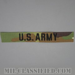 U.S.ARMY [OCP/ブラック刺繍/ネームテープ/縫い付け用パッチ]の画像
