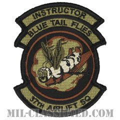 第37空輸隊 (インストラクター:指導者)（37th Airlift Squadron, Instructor）[OCP/メロウエッジ/ベルクロ付パッチ]の画像