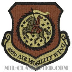 第452航空機動航空団（452nd Air Mobility Wing）[OCP/カットエッジ/ベルクロ付パッチ]の画像