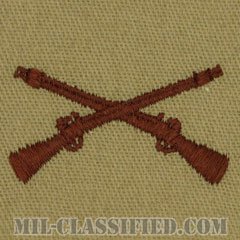 歩兵科章（Infantry Branch Insignia ）[デザート/兵科章/パッチ/ペア（2枚1組）]の画像