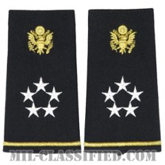 元帥（General of the Army）[ブラック/ショルダー階級章/ロングサイズ肩章/ペア（2枚1組）]の画像