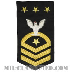海軍最先任上等兵曹（Master Chief Petty Officer of the Navy）[ネイビーブルー/Male（男性用）/腕章（Rating Badge）階級章]の画像
