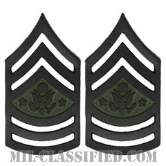 陸軍最先任上級曹長（Sergeant Major of the Army (SMA)）[サブデュード（ブラックメタル）/階級章/バッジ/ペア（2個1組）]の画像