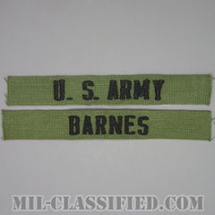U.S.ARMY / BARNES[サブデュード/ネームテープ/パッチ/1点物（2枚セット）]の画像