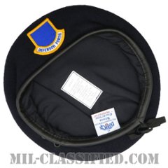 ダークブルーベレー (空軍警備隊 (セキュリティーフォース・将校用))（Dark Blue Wool Beret）[ベレー帽/ベレーフラッシュ付/空気穴(アイレット)付]の画像