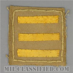 海外勤務(派遣)章 3連(勤続1年6ヶ月)（Overseas Service Bar）[カーキ・ツイル生地/パッチ/1点物]の画像