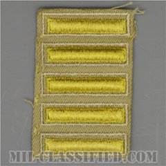 海外勤務(派遣)章 5連(勤続2年6ヶ月)（Overseas Service Bar）[カーキ・ツイル生地/パッチ/1点物]の画像