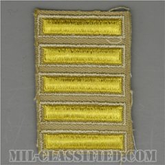 海外勤務(派遣)章 5連(勤続2年6ヶ月)（Overseas Service Bar）[カーキ・ツイル生地/パッチ/1点物]の画像