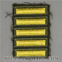 海外勤務(派遣)章 5連(勤続2年6ヶ月)（Overseas Service Bar）[ギャバジン生地/パッチ/1点物]の画像