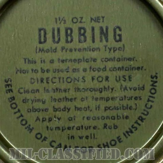 米軍 WWII シューズ ダビング （SHOES DUBBING） ブーツ用防水剤画像