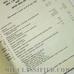 米軍 M16ライフル/M16A1ライフル テクニカルマニュアル 1968年ロット画像