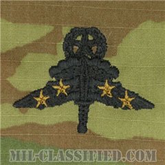 戦闘自由降下章 (マスター) 降下4回（Combat Military Freefall Parachutist, HALO, Jumpmaster, Four Jump）[OCP（7C）/パッチ]の画像
