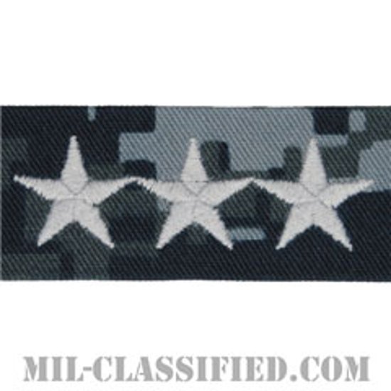 中将（Vice Admiral (VADM)）[NWU Type1/襟用階級章/生地テープパッチ/ペア（2枚1組）]画像