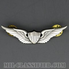 飛行士章 (ベーシック・パイロット)（Aviator (Pilot), Basic）[カラー/1960s/燻し銀（銀張り・Silver Filled）/バッジ/中古1点物]の画像