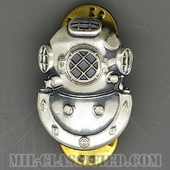 潜水員章 (2級)（Diver Badge, Second Class）[カラー/1960s/燻し銀（銀張り・Silver Filled）/バッジ/中古1点物]の画像