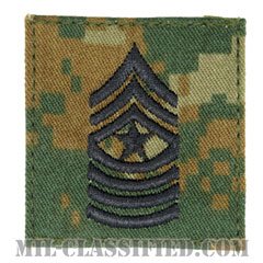 最上級曹長（Sergeant Major (SgtMaj)）[MARPAT/ウッドランド/海兵隊階級章/ベルクロ付パッチ]の画像