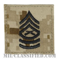 曹長（Master Sergeant (MSgt)）[MARPAT/デザート/海兵隊階級章/ベルクロ付パッチ]の画像