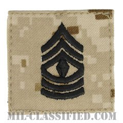 先任曹長（First Sergeant (1stSgt)）[MARPAT/デザート/海兵隊階級章/ベルクロ付パッチ]の画像
