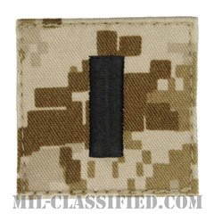 中尉（First Lieutenant (1LT)）[MARPAT/デザート/海兵隊階級章/ベルクロ付パッチ]の画像