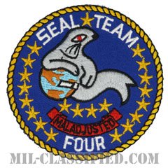 海軍特殊部隊（ネイビーシールズ・チーム4）（SEAL TEAM FOUR）[カラー/カットエッジ/パッチ/ノベルティ]の画像