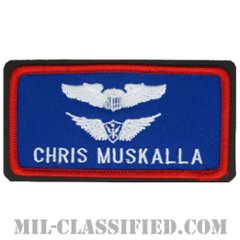 CHRIS MUSKALLA (航空機操縦士章/航空機搭乗員章)（Air Force Pilot, Army Basic Aviation）[カラー/メロウエッジ/ベルクロ付レザーバックパッチ]の画像