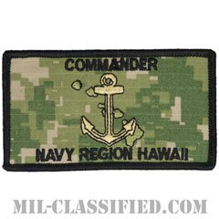 在ハワイ海軍司令部（米海軍ハワイ管区司令部）（Commander, Navy Region Hawaii）[NWU Type3（AOR2）/メロウエッジ/ベルクロ付パッチ]の画像