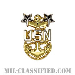最先任上等兵曹（Master Chief Petty Officer）[カラー/ギャリソンキャップ用/階級章/バッジ）]の画像