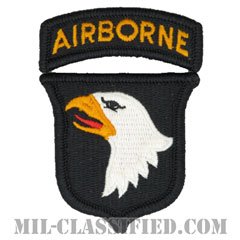 第101空挺師団（101st Airborne Division）[カラー/メロウエッジ/エアボーンタブ付/ベルクロ付パッチ]の画像