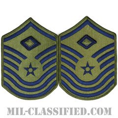 先任曹長用デバイス（First Sergeant, Device）[サブデュード/メロウエッジ/空軍階級章（-1991）/Large（男性用）/パッチ/ペア（2枚1組）]画像
