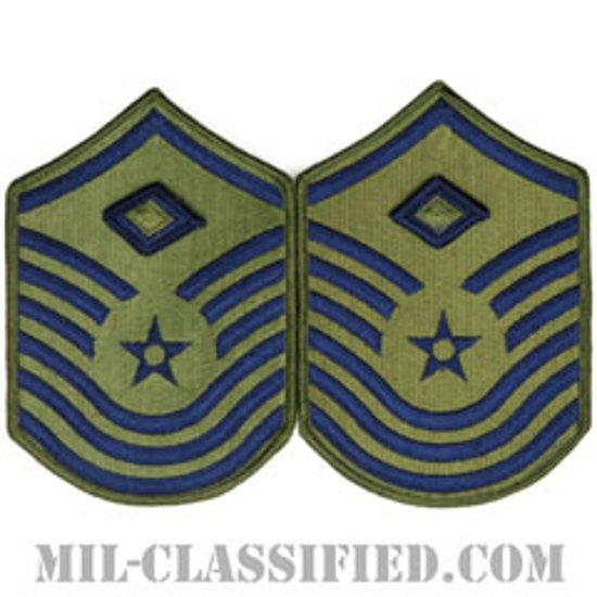 先任曹長用デバイス（First Sergeant, Device）[サブデュード/メロウエッジ/空軍階級章（-1991）/Large（男性用）/パッチ/ペア（2枚1組）]画像
