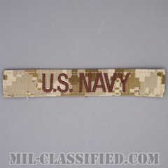 U.S.NAVY [NWU Type2（AOR1）/海軍ネームテープ/ベルクロ付パッチ]の画像