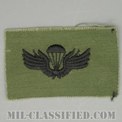 韓国軍空挺章（South Korea Parachutist Badge）[サブデュード/1960s/コットン100％/パッチ/1点物]の画像