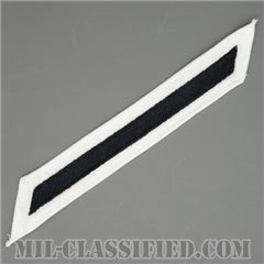年功章 1連(勤続4年)（Service Stripe, Hash Mark）[ホワイト/海軍サービスストライプ（ハッシュマーク）/男性用（E1-E6）/パッチ]の画像