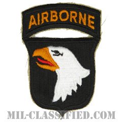 第101空挺師団（101st Airborne Division）[カラー/カットエッジ/エアボーンタブ付ワンピースタイプ/パッチ/レプリカ]の画像