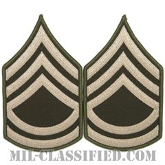 一等軍曹（Sergeant First Class (SFC)）[AGSU/メロウエッジ/階級章（男性用）/パッチ/ペア（2枚1組）]の画像