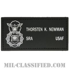 THORSTEN K. NEWMAN上等空兵 (空軍警備隊章(セキュリティーポリス))（Senior Airman, Security Police Badge）[レザーネームタグ/ベルクロ付パッチ]の画像