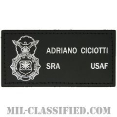 ADRIANO CICIOTTI上等空兵 (空軍警備隊章(セキュリティーポリス))（Senior Airman, Security Police Badge）[レザーネームタグ/ベルクロ付パッチ]の画像