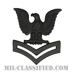 二等兵曹（Petty Officer Second Class）[サブデュード（ブラックメタル）/海軍階級章/キャップ用/バッジ]の画像