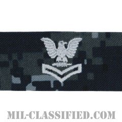 二等兵曹（Petty Officer Second Class）[NWU Type1/襟用階級章/生地テープパッチ/ペア（2枚1組）]画像