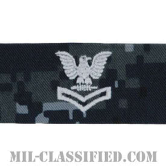 二等兵曹（Petty Officer Second Class）[NWU Type1/襟用階級章/生地テープパッチ/ペア（2枚1組）]画像