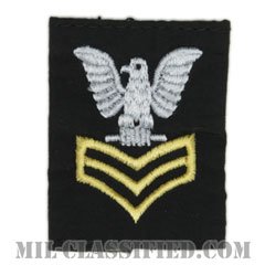 一等兵曹（ゴールド）（Petty Officer First Class, Good conduct）[コールドウェザーパーカー用（ブラック）スライドオン階級章]の画像