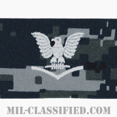 三等兵曹（Petty Officer Third Class）[NWU Type1/キャップ用階級章/生地テープパッチ]の画像