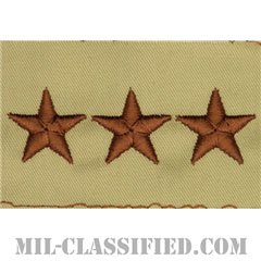 中将（Lieutenant General (LTG)）[デザート/空軍階級章/パッチ/ペア（2枚1組）]の画像