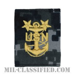 最先任上等兵曹（Master Chief Petty Officer）[NWU Type1/ゴアテックスパーカー用スライドオン階級章]の画像