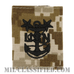 最先任上等兵曹（Master Chief Petty Officer）[NWU Type2（AOR1）/ユニフォーム・パーカー用スライドオン階級章]の画像