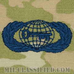 情報章 (ベーシック)（Intelligence Badge, Basic）[OCP/宇宙軍ブルー刺繍/パッチ]の画像