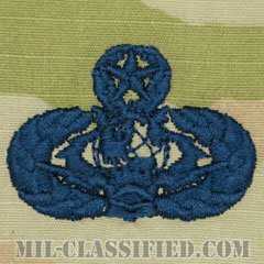 サイバースペース支援章 (マスター)（Cyberspace Support Badge, Master）[OCP/宇宙軍ブルー刺繍/パッチ]の画像