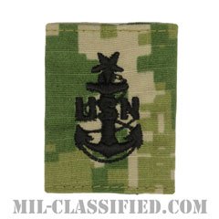 上級上等兵曹（Senior Chief Petty Officer）[NWU Type3（AOR2）/ユニフォーム・パーカー用スライドオン階級章]の画像