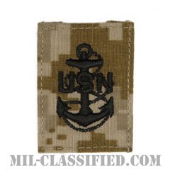 上等兵曹（Chief Petty Officer）[NWU Type2（AOR1）/キャップ用階級章/パッチ]の画像