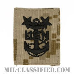 最先任上等兵曹（Master Chief Petty Officer）[NWU Type2（AOR1）/キャップ用階級章/パッチ]の画像